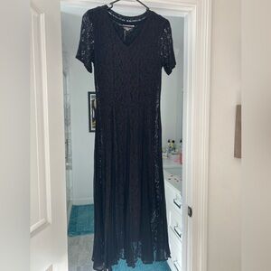 Vintage Together Dress, Black, Lace, size 4